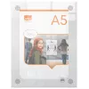 Nobo Premium Plus A5 cornice portaposter da parete in acrilico trasparente