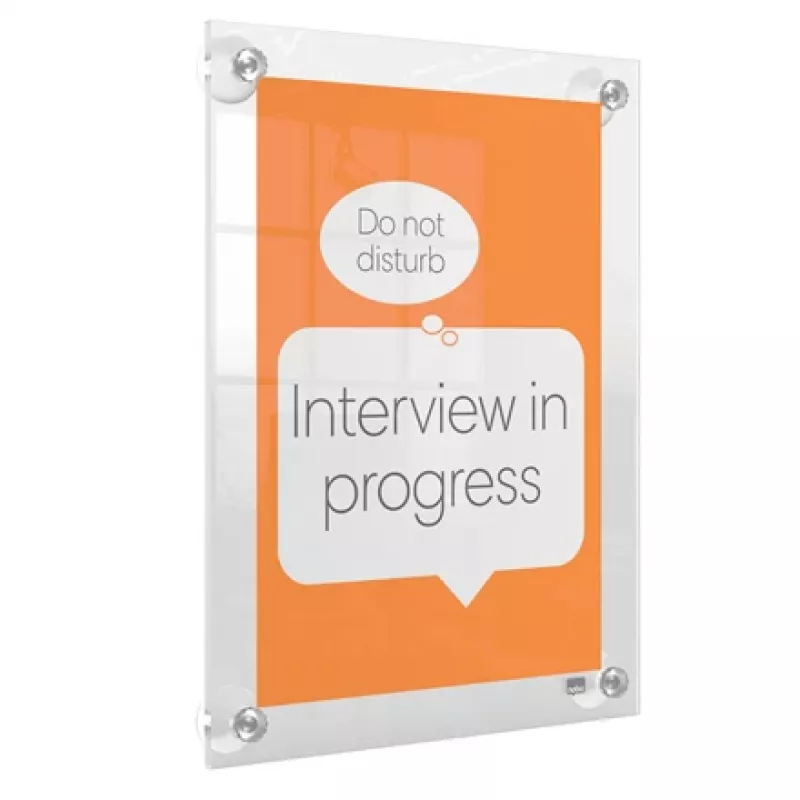 Nobo Premium Plus A4 supporto da parete in acrilico trasparente per cornici portaposter intercambiabili