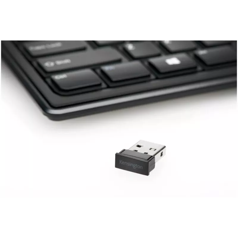 Kensington tastiera AdvanceFit Wireless nero Belgio, full-size (100%), wireless, RF wireless, AZERTY, nero
