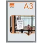 Nobo cornice portaposter magnetica adesiva A3, argento, A3, grigio, verticale/orizzontale, 235 mm, 10 mm, 450 mm