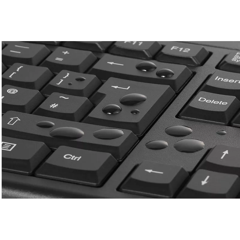 Kensington K75562BE, wireless, RF wireless, a membrana, AZERTY, nero, mouse incluso