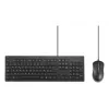 Kensington K75452BE, con filo, USB, a membrana, AZERTY, nero, mouse incluso