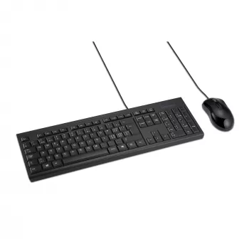 Kensington K75452CH, con filo, USB, a membrana, QWERTZ, nero, mouse incluso