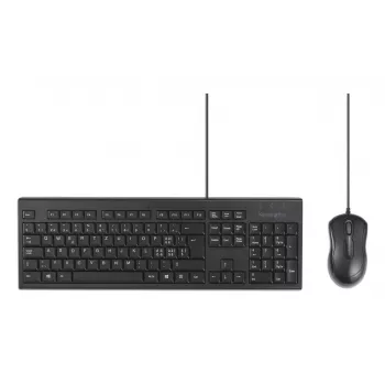 Kensington K75452CH, con filo, USB, a membrana, QWERTZ, nero, mouse incluso