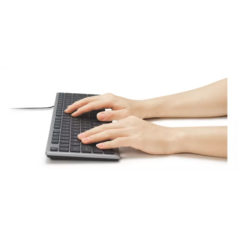 Kensington KB515 EQ tastiera USB-C/USB-A con filo, full-size (100%), con filo, USB, switch a forbice, QWERTY, grigio
