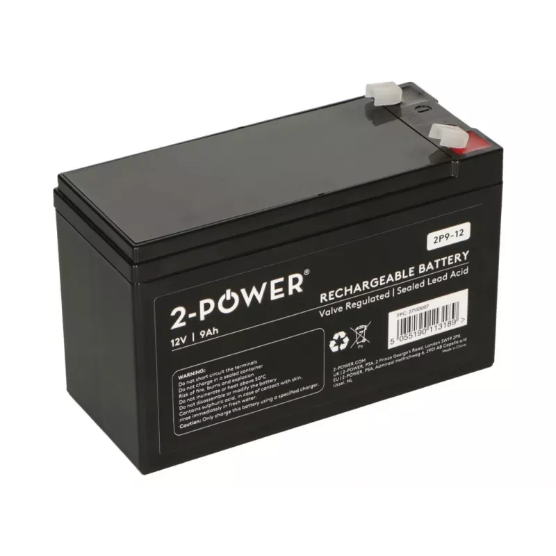 Batteria per UPS 2-Power 2P9-12 al piombo AGM (VRLA) 12 V 9 Ah