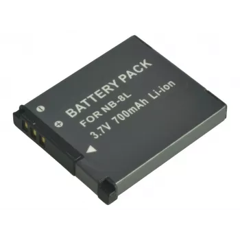 2-Power batteria ricaricabile per fotocamera digitale 3,7 V 700 mAh, 700 mAh, 3,7 V, litio-ioni (Li-Ion)