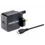 Duracell caricabatterie da parete 2.4A e cavo micro-USB 1M, interno, AC, 2.4 A, nero