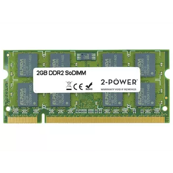 2-Power memoria SoDIMM 2 GB MultiSpeed 533/667/800 MHz, 2 GB, 1 x 2 GB, DDR2, 800 MHz, 200-Pin-SO-DIMM, verde