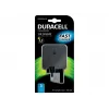 Duracell 2x2,4A caricabatterie USB per telefono/tablet, uso interno, AC, 5 V, nero