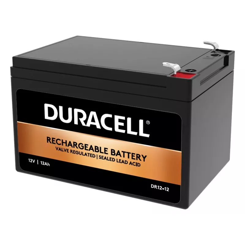 Duracell 12V 12Ah batteria VRLA, piombo-AGM (VRLA), 12 V, 12 Ah, 12000 mAh, 144 Wh, nero