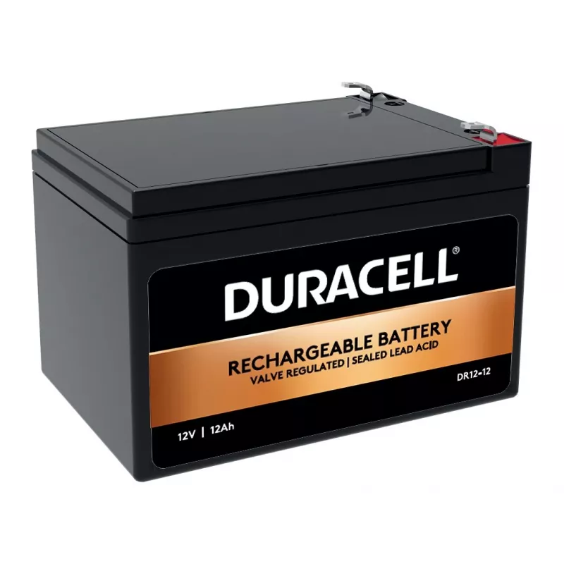 Duracell 12V 12Ah batteria VRLA, piombo-AGM (VRLA), 12 V, 12 Ah, 12000 mAh, 144 Wh, nero