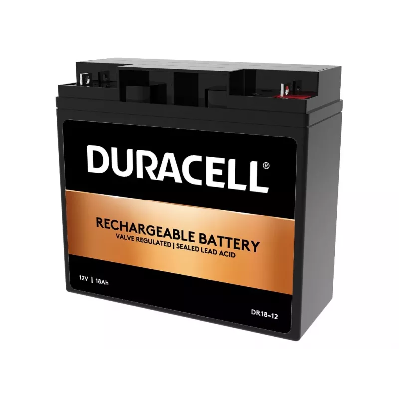 Duracell 12V 18Ah batteria VRLA, piombo-AGM (VRLA), 12 V, 18 Ah, 18000 mAh, 216 Wh, nero