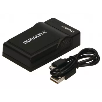 Caricabatterie Duracell per fotocamera digitale, USB, caricabatterie da interno, Panasonic CGA-S005, S007, S008, nero, 5 V, 5 V