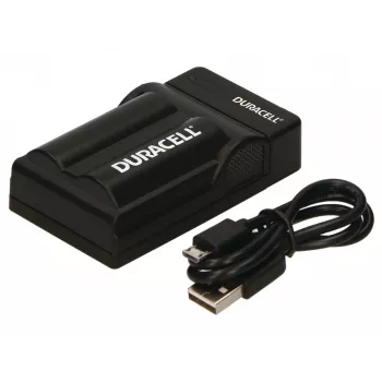 Caricabatterie Duracell per fotocamera digitale, USB, caricabatterie da interno, Panasonic CGA-S002E, CGA-S006, nero, 5 V, 5 V