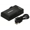 Caricabatterie Duracell per fotocamera digitale, USB, caricabatterie da interno, Panasonic DMW-BLD10E, nero, 5 V, 5 V
