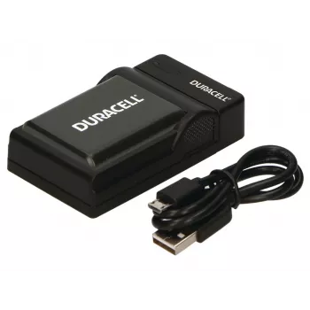 Caricabatterie Duracell per fotocamera digitale, USB, caricabatterie da interno, Sony NP-F550, NP-FM500H, NP-FM50, nero, 5 V, 5 V