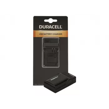 Caricabatterie Duracell per fotocamera digitale, USB, caricabatterie da interno, Panasonic DMW-BLF19, nero, 5 V, 5 V