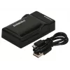 Caricabatterie Duracell per fotocamera digitale, USB, caricabatterie da interno, Panasonic DMW-BLF19, nero, 5 V, 5 V
