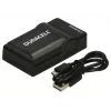 Caricabatterie Duracell per fotocamera digitale, USB, caricabatterie da interno, nero, 5 V, 5 V, 5 V
