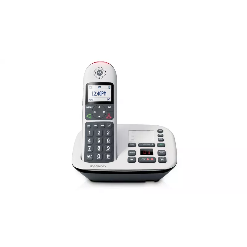 Motorola CD5011 Telefono cordless DECT con segreteria telefonica, bianco