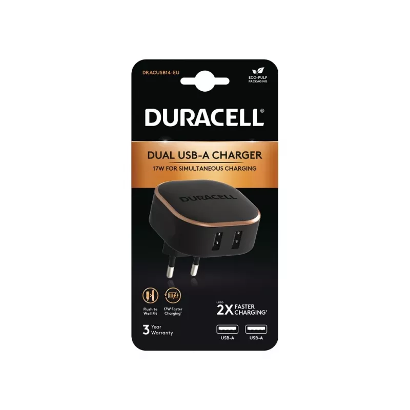 Duracell DRACUSB14-EU caricabatterie portatile nero