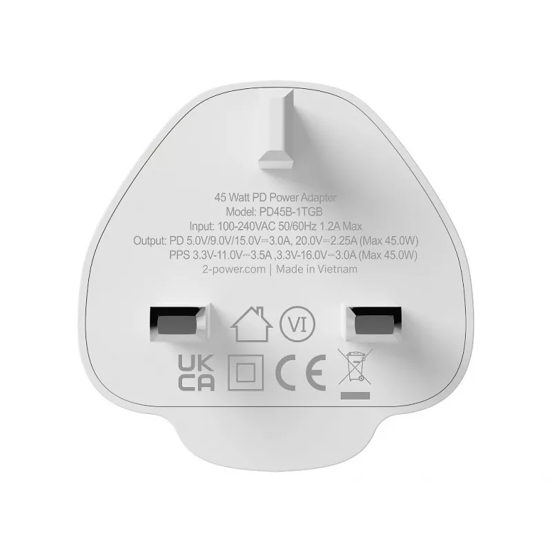 2-Power 2PWC45W01G-UK caricabatterie portatile