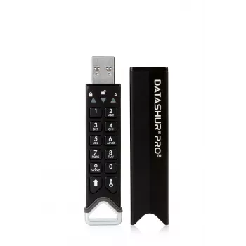 iStorage datAshur PRO2 256 GB | Chiavetta USB sicura | Certificata FIPS 140-2 Livello 3 | Crittografia hardware AES-XTS a 256 bit | Protetta da password | Resistente a polvere e acqua |