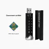 iStorage datAshur PRO2 512 GB | Chiavetta USB sicura | Certificata FIPS 140-2 Livello 3 | Crittografia hardware AES-XTS a 256 bit | Protetta da password | Resistente a polvere e acqua |