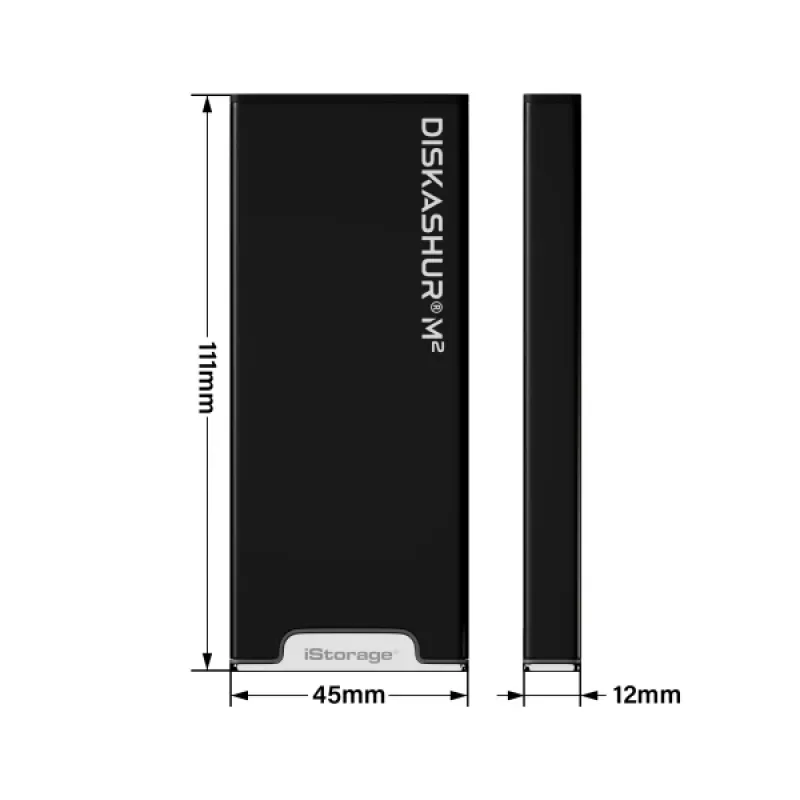 iStorage diskAshur M² SSD 2TB | SSD portatile sicura | Conforme FIPS 140-3 Livello 3 | Common Criteria EAL 5+ | Indipendente da OS e piattaforma | Conforme GDPR, TAA | Protezione dagli attacchi brute-force | Resistente a polvere e acqua