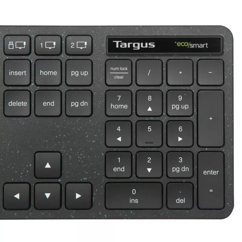 Targus EcoSmart AKB873FR Tastiera Universale RF Wireless + Bluetooth AZERTY Francese nero