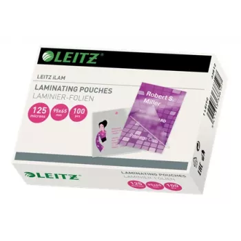 Leitz iLAM pellicole plastificanti lucide 95 x 65 mm, 125 micron, confezione da 100