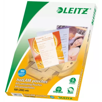 Leitz iLAM Premium pellicole plastificanti lucide A4, 100 micron, confezione da 100