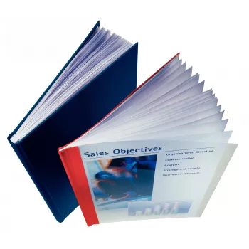 Leitz Copertine per rilegatura Thermal Lino 1,5 mm, A4, Cartone, Polivinilcloruro (PVC), Bianco, 15 fogli, 240 g/m², 1,5 mm
