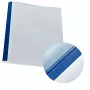 Leitz Copertine per rilegatura Thermo Lino 3 mm, A4, Cartone, Blu, Trasparente, 30 fogli, 240 g/m², 80 g/m²