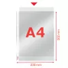 Esselte Pocket 75my A4, 210 x 297 mm (A4), trasparente, polipropilene (PP), verticale, apertura superiore, 0.075 mm