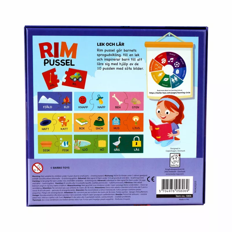 Barbo Toys puzzle didattico gioco da tavolo