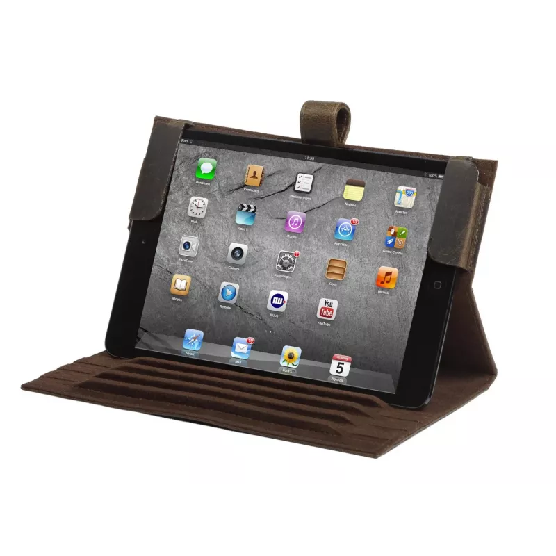 Custodia tablet Bramante FCIMHD000273 Folio per iPad Mini, pelle, con stand, 7,9 inch (20,1 cm), nero