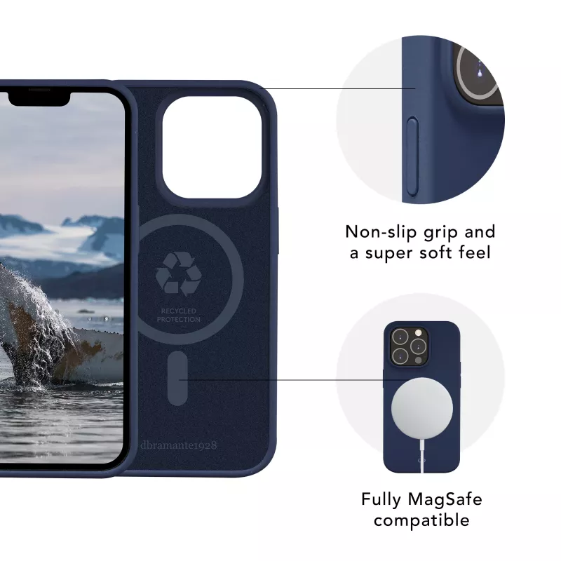Custodia per telefono dbramante1928 Monaco per iPhone 13 Pro Max – Pacific Blue, compatibile con 6,7