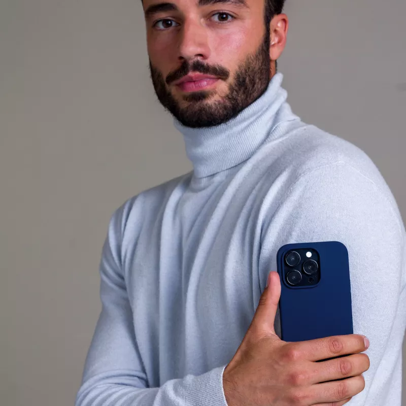Custodia per telefono dbramante1928 Monaco per iPhone 13 Pro Max – Pacific Blue, compatibile con 6,7