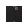 Custodia a libro per telefono dbramante1928 Oslo per iPhone 14 Pro Max — nero, 3 vani per carte, supporto da tavolo, compatibile con 6,7