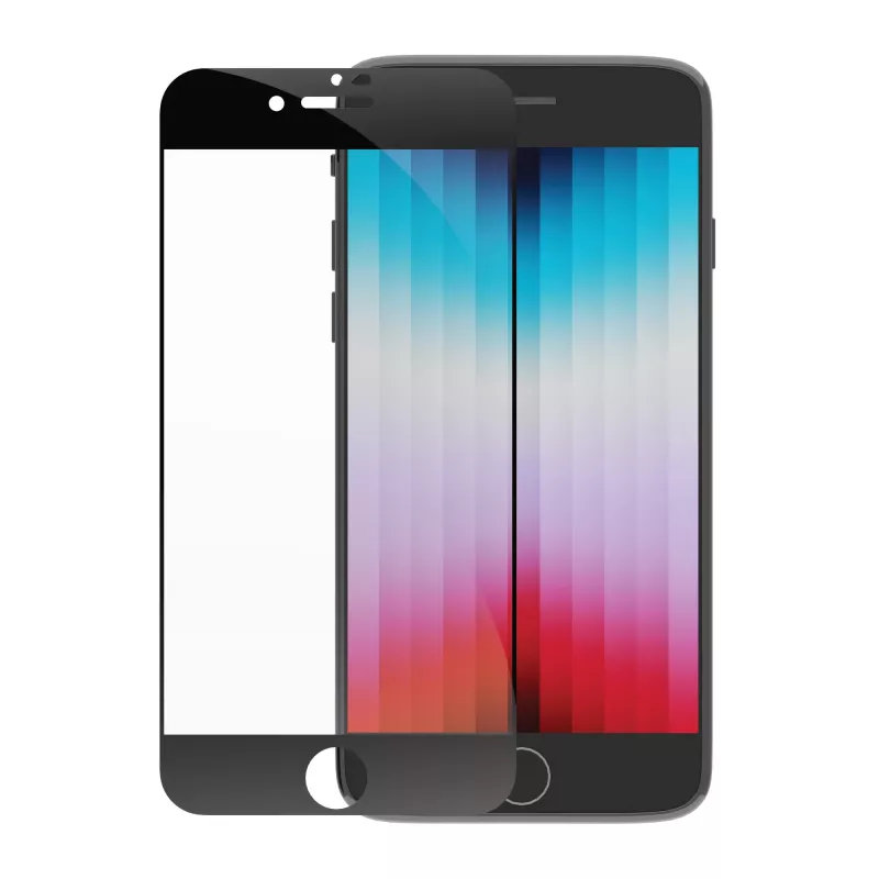 dbramante1928 Eco-Shield - iPhone SE - bordo nero, Apple, iPhone SE, resistente alla polvere, antigraffio, nero, trasparente, 1 pz.