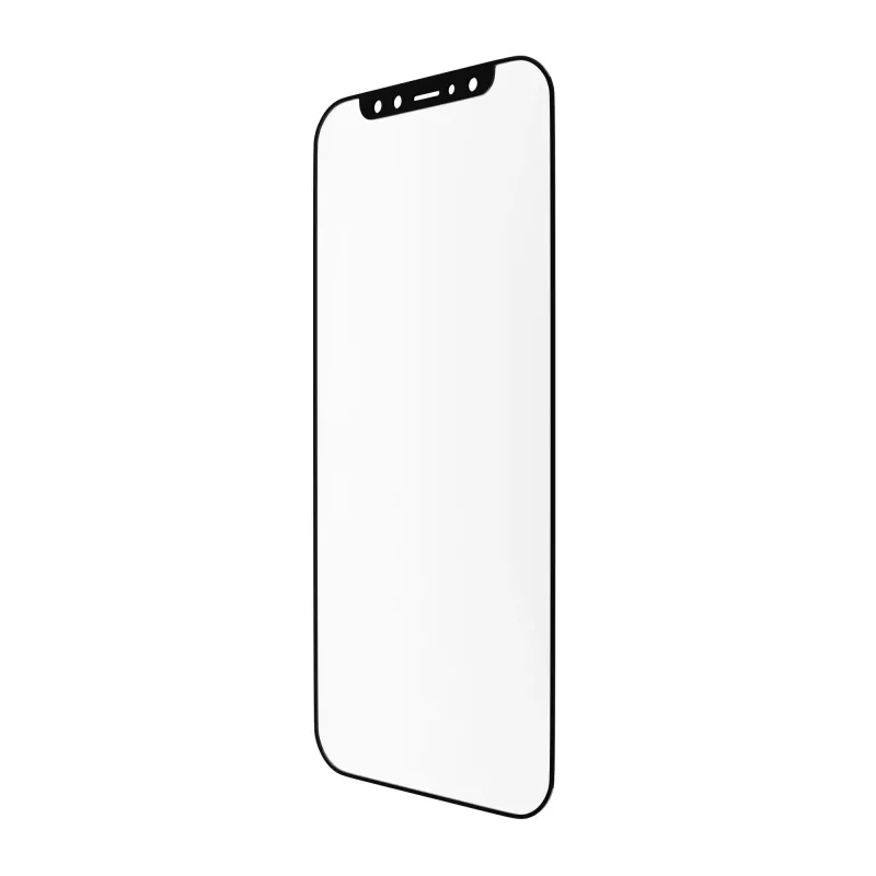 dbramante1928 Eco-Shield - iPhone 12/12 Pro - bordo nero, Apple, iPhone 12, iPhone 12 Pro, resistente alla polvere, antigraffio, nero, trasparente, 1 pz.