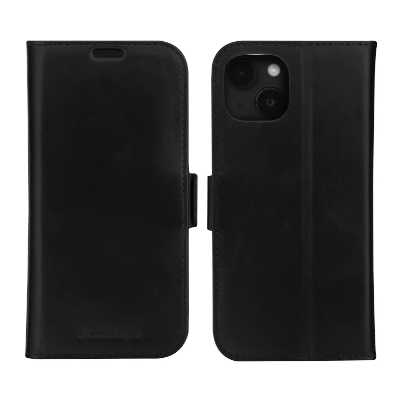 Custodia a libro dbramante1928 Copenhagen per iPhone 15 Plus – nero, 3 vani per carte