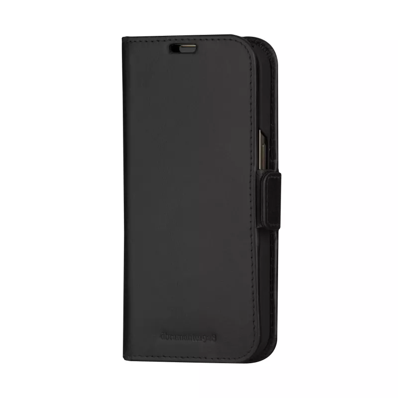 Custodia a libro dbramante1928 Copenhagen per iPhone 15 Plus – nero, 3 vani per carte