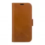 Custodia a libro per telefono dbramante1928 Copenhagen per iPhone 15 Pro – Tan, 3 vani per carte, monocolore marrone