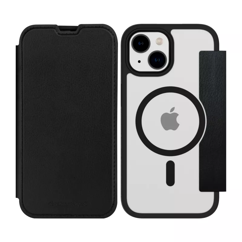 dbramante1928 Helsinki MagSafe - iPhone 14/13 - nero/trasparente, custodia a libro, Apple, iPhone 14, 15,5 cm (6,1″), nero, trasparente