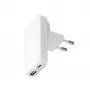 dbramante dbramante1928 Pro EU/US caricabatterie slim — USB-C 20 W + USB-A 18 W, Bianco, AC per interni