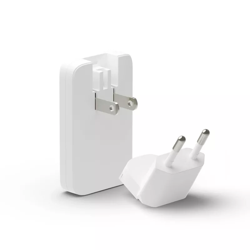 dbramante dbramante1928 Pro EU/US caricabatterie slim — USB-C 20 W + USB-A 18 W, Bianco, AC per interni