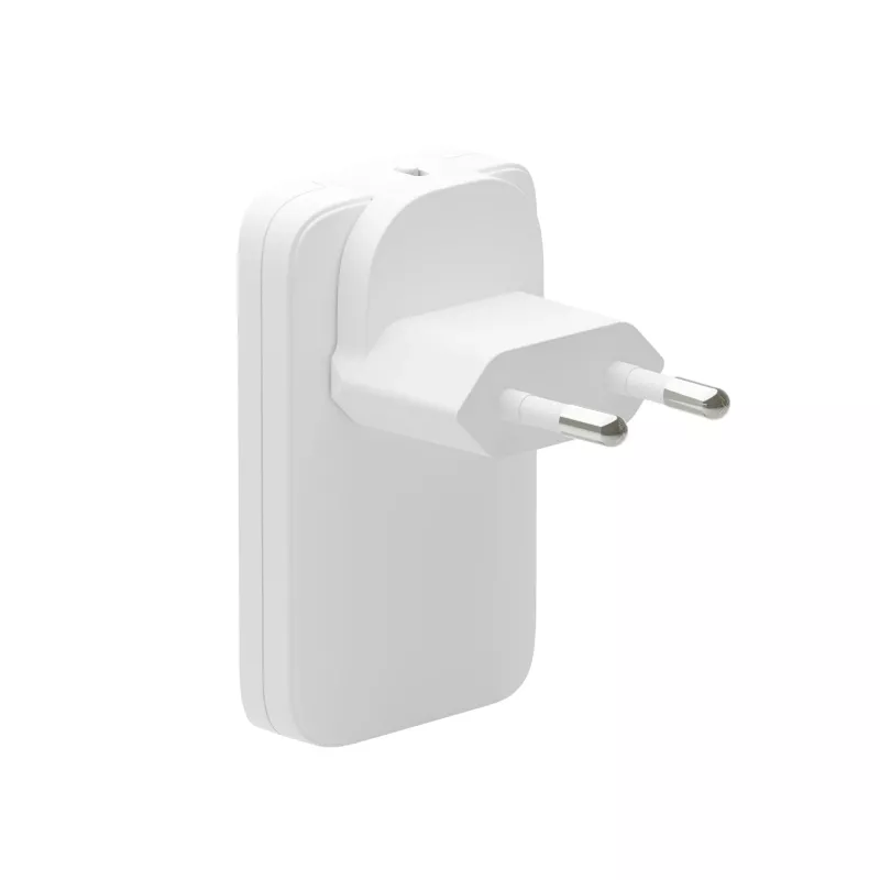 dbramante dbramante1928 Pro EU/US caricabatterie slim — USB-C 20 W + USB-A 18 W, Bianco, AC per interni